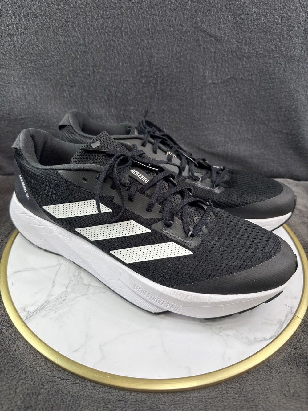 Adidas Adizero SL Mens Running Shoes Black White Athletic Training Sneakers 13.5